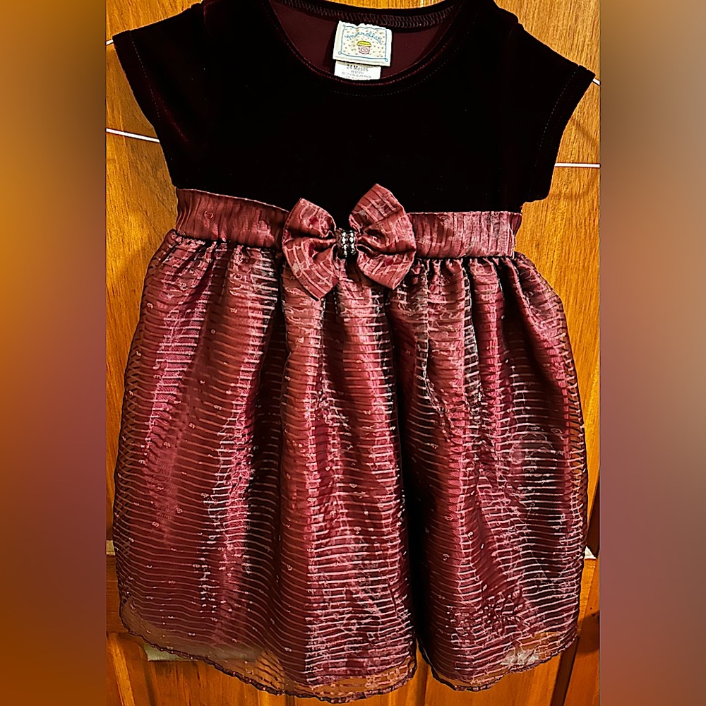 Marmellata Brand Girls 24 Month Purple Short-Sleeved Dress